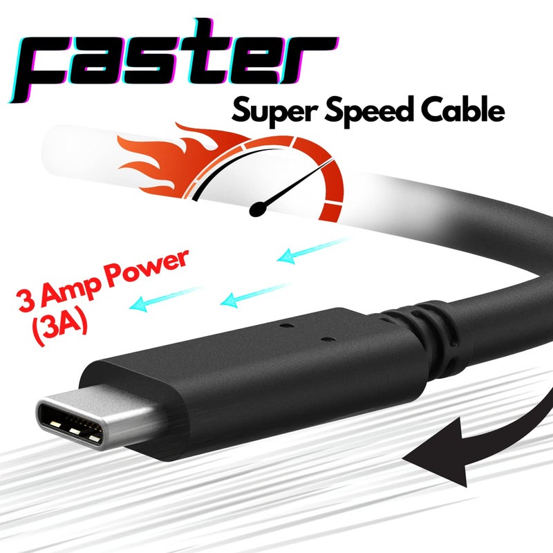 CBUS 10ft Heavy-Duty Extra Long Charging Cable for Samsung Galaxy S24/S23/S22/Ultra/Plus/FE, Galaxy A03s, A13 5G, A14 5G, A15 5G, A23 5G, A25 5G, Galaxy Tab A9+ 5G, A7 Lite - Image 2